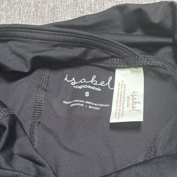 Isabel Maternity Leggings High Gloss Active Yoga Pants Belly Panel, Black, Small - Picture 8 of 8